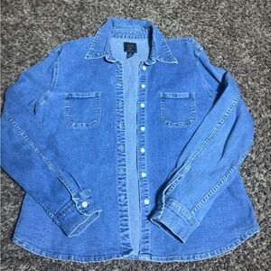 Vintage American Eagle Outfitters Blue Denim Button Down Shirt